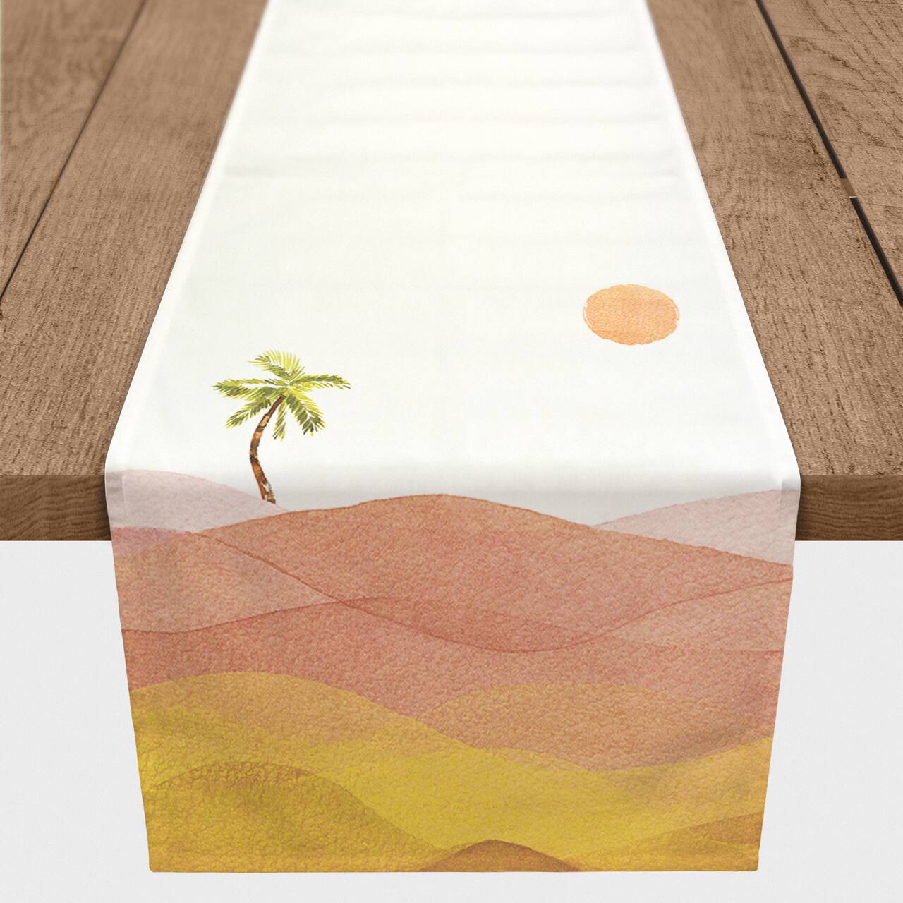Watercolor Desert 16" x 72" Cotton Twill Runner